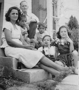 The Corbin Family. Albina, Paul, husband John, James, Milrita and Johnny.